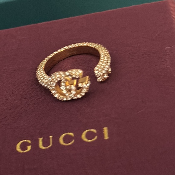 Gucci Jewelry Gucci Double G Key Ring With Crystals Size Medium Poshmark